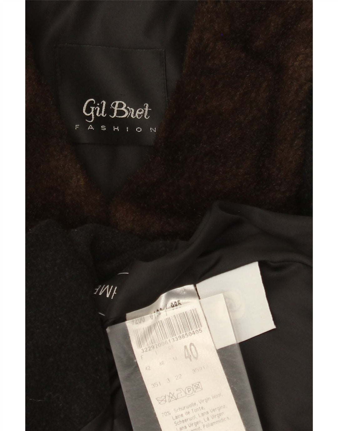 Gil Bret Dame Overfrakke UK 14 Medium Sort Uld