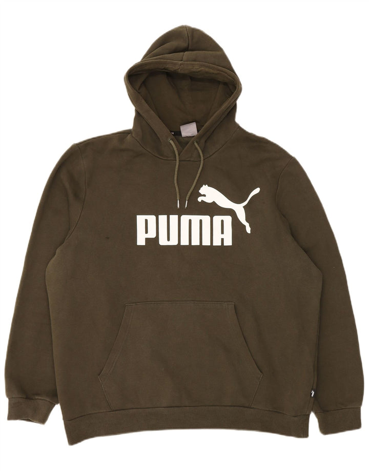 Puma Herre grafisk hættetrøje XL Khaki Bomuld