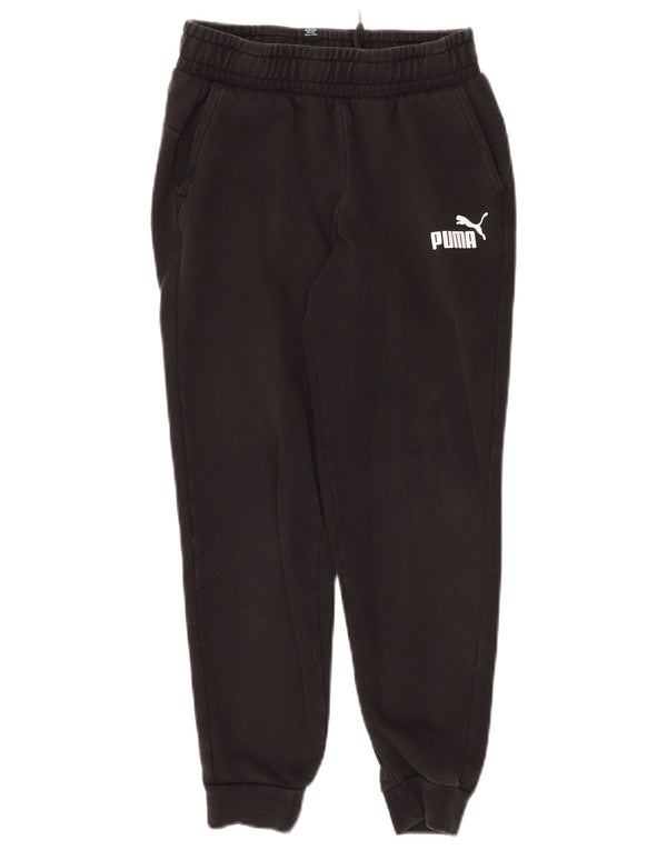 Puma Boys Tracksuit Trousers Joggers 11-12 Years Black Cotton