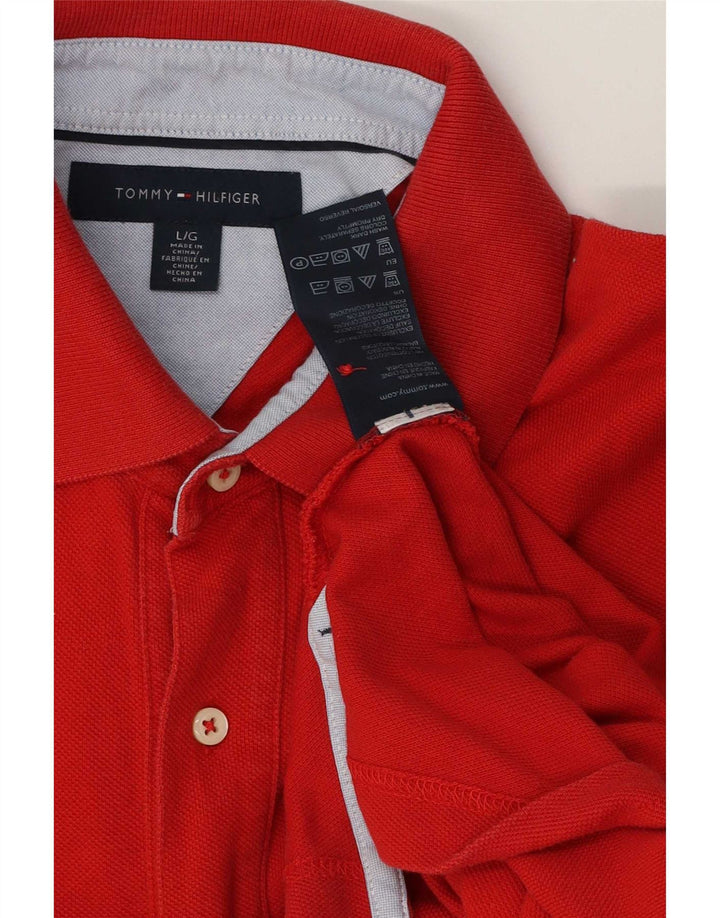 Tommy Hilfiger Poloskjorte til mænd Stor rød bomuld