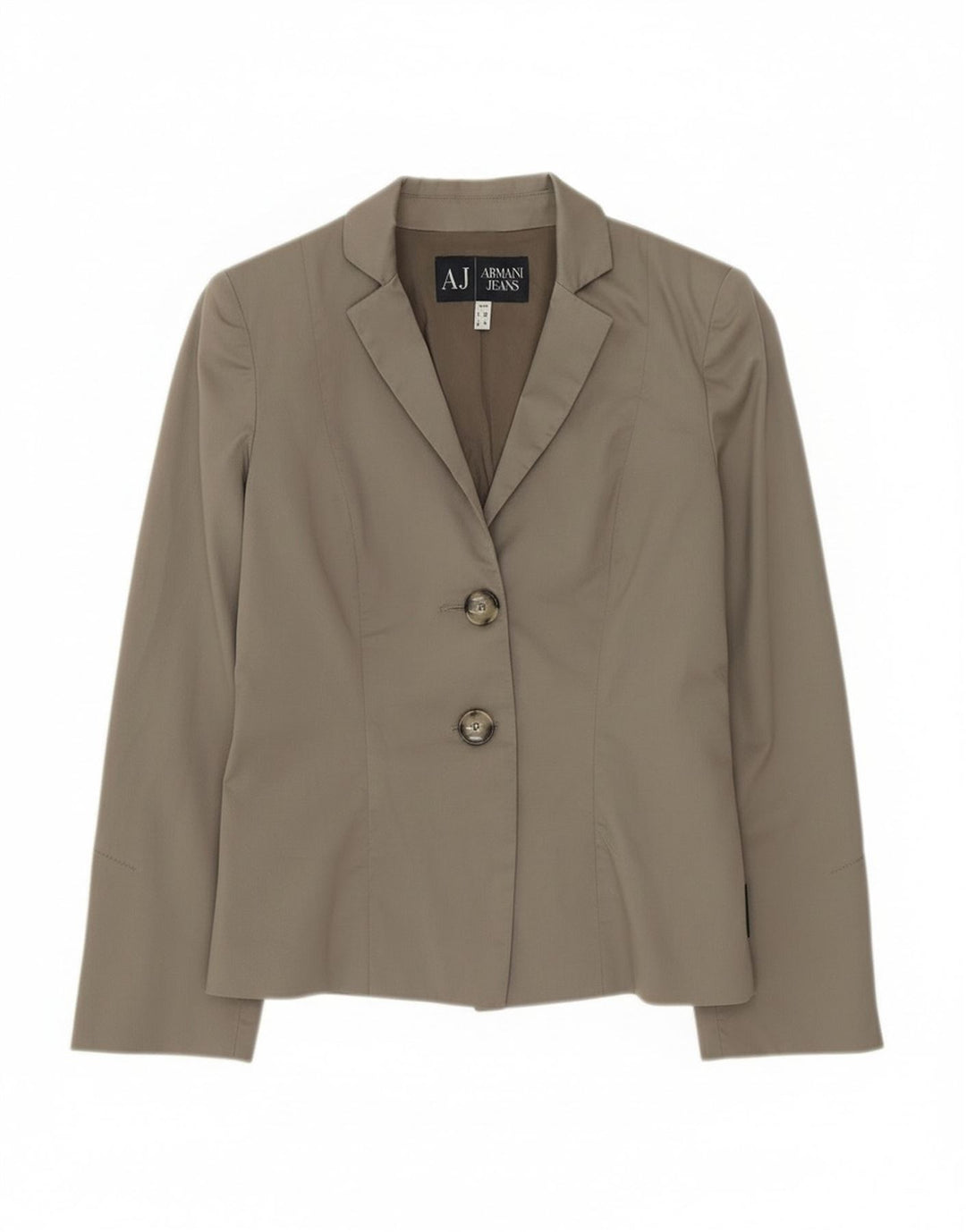 Armani Jeans Dame 2-knaps blazerjakke EU 40 mellemgrå bomuld