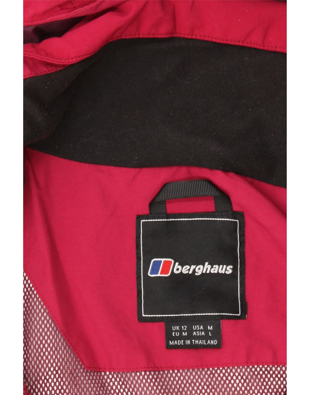 BERGHAUS Womens Hooded Raincoat UK 12 Medium Pink Polyamide