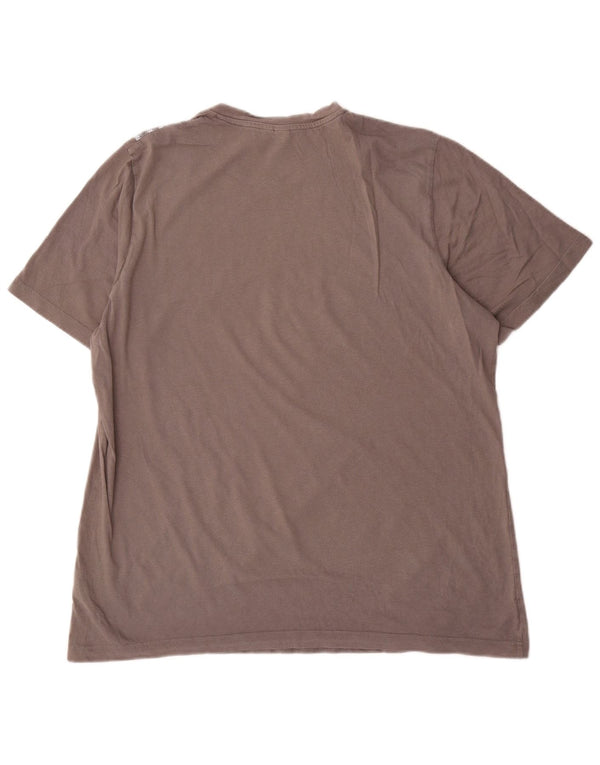 Adidas herre T-shirt top XL brun bomuld