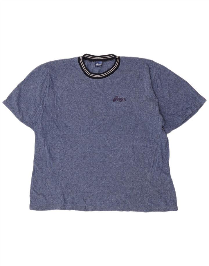 Asics Herre T-Shirt Top Stor Blå Flecked