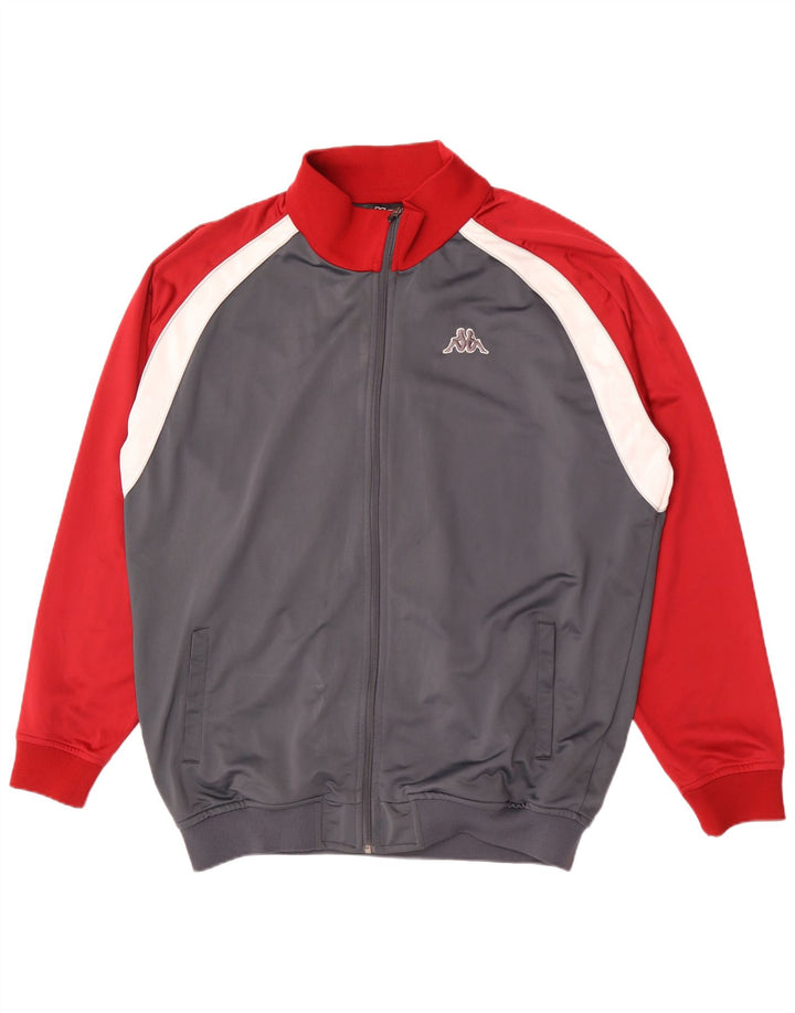 Kappa Træningsdragt til mænd Topjakke 3XL Grå Colourblock Polyester