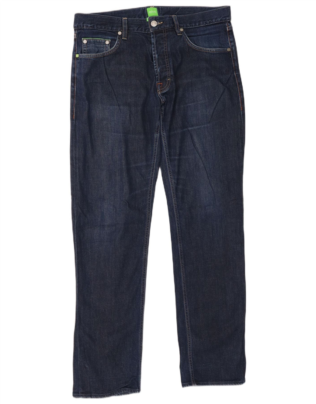 Hugo Boss Straight Jeans til mænd W34 L32 Marineblå