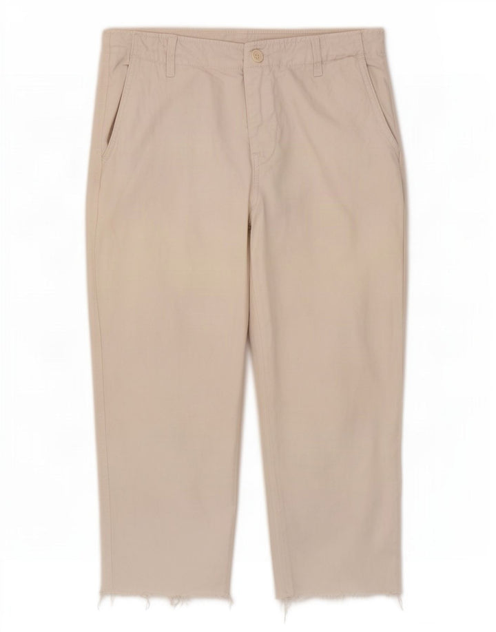 Zara Dame Capri Bukser EU 40 Medium W30 L21 Beige