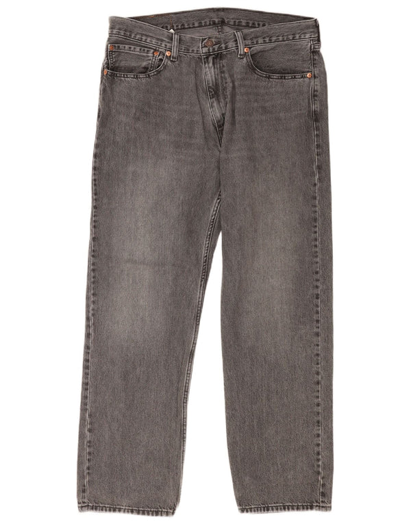 Levi's Herre 555 Relaxed Fit Straight Jeans W34 L32 Grå Bomuld