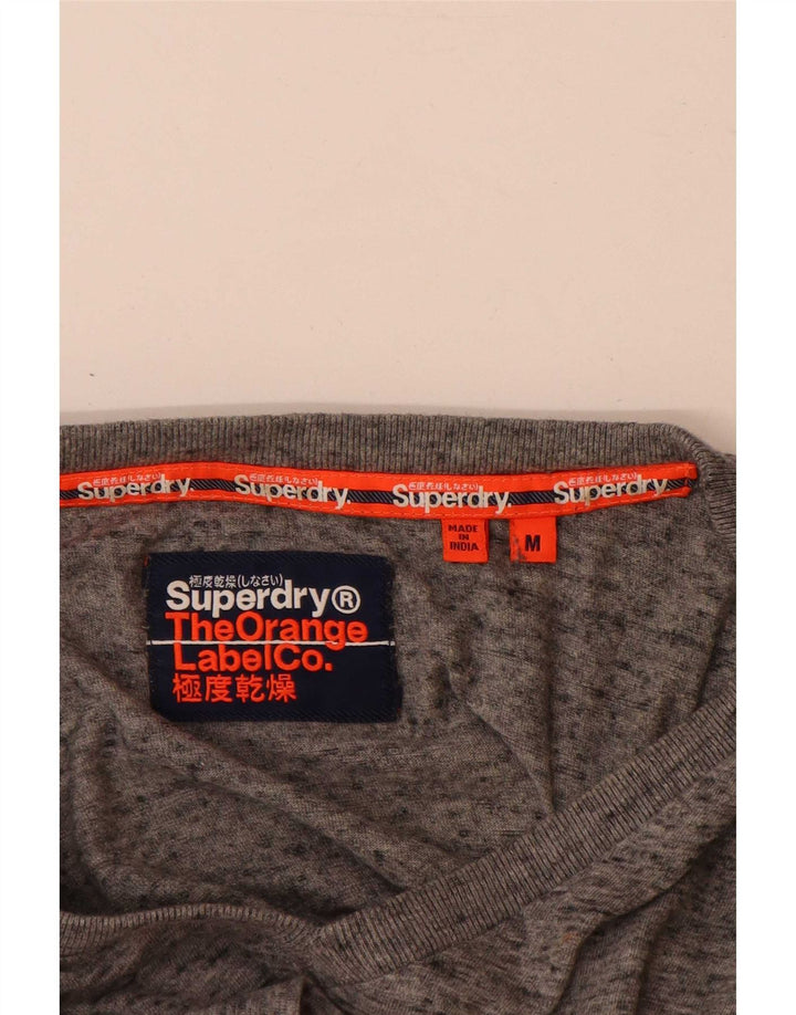 Superdry T-shirt top mellem grå bomuld til mænd