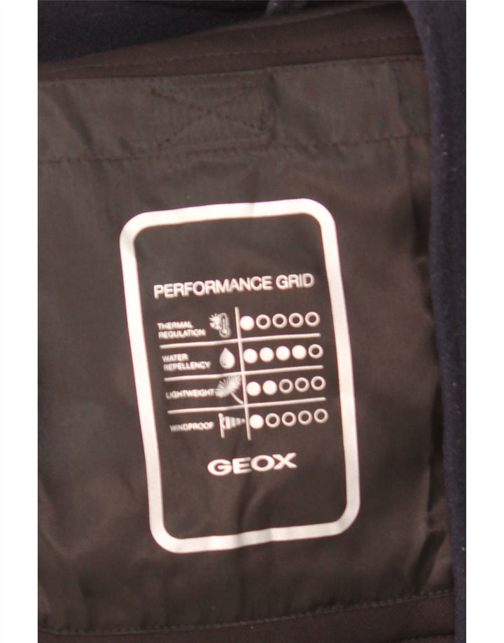 GEOX Herre Respira Utility Jacket UK 42 XL Marineblå Uld