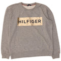 Tommy Hilfiger Herre grafisk sweatshirt Jumper Medium Grey Flecked Bomuld