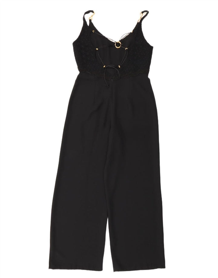 Vintage Jumpsuit til kvinder IT 46 Stor sort polyester