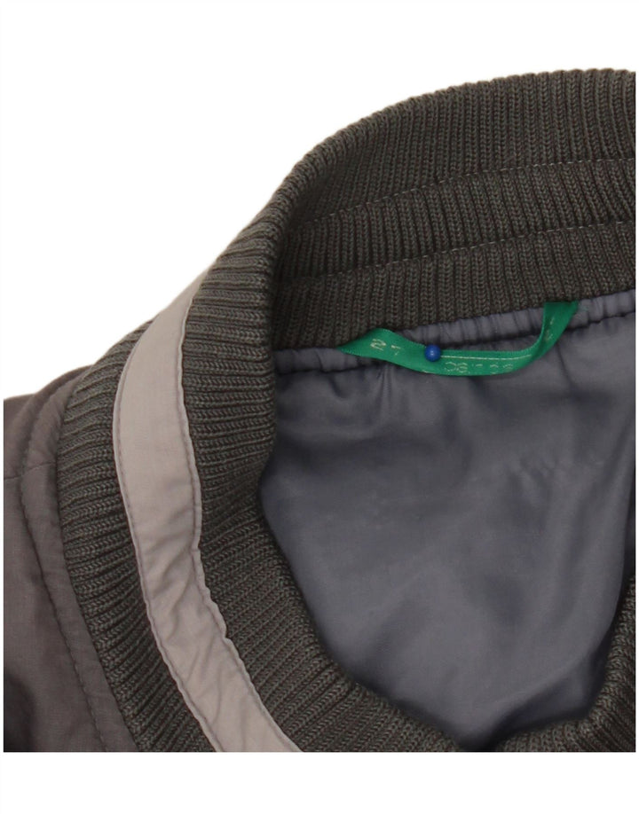 Canda Bomber Jacket UK 40 Stor Grå Colourblock Polyester