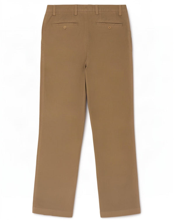 Massimo Dutti Lige Chinobukser til mænd EU 44 Large W34 L32 Beige Bomuld