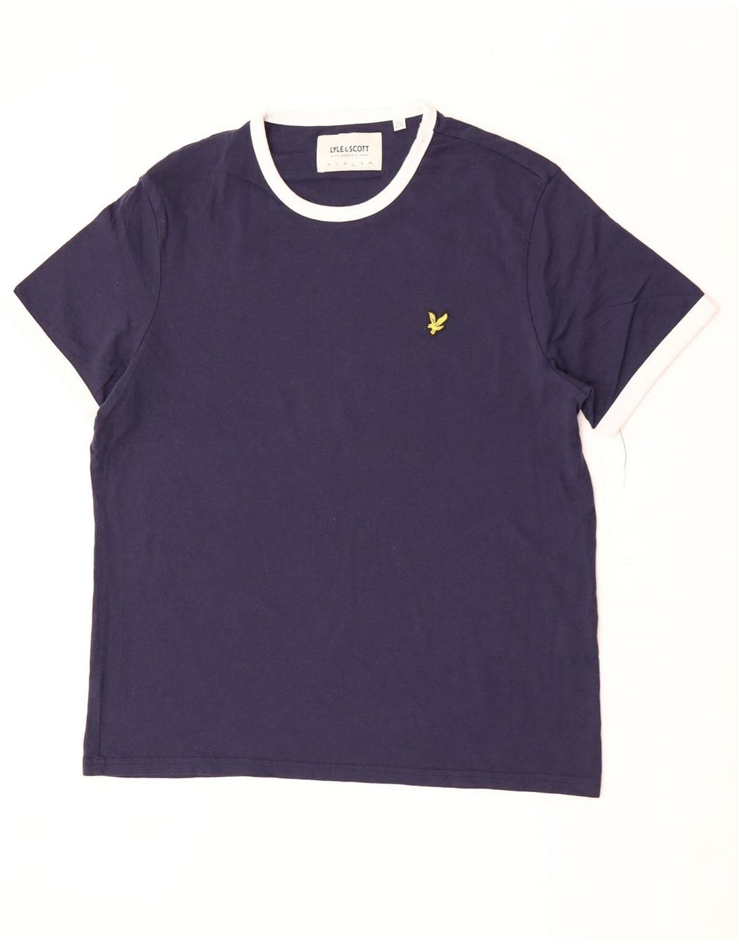 Lyle & Scott Herre T-Shirt Top Stor Marineblå Colourblock