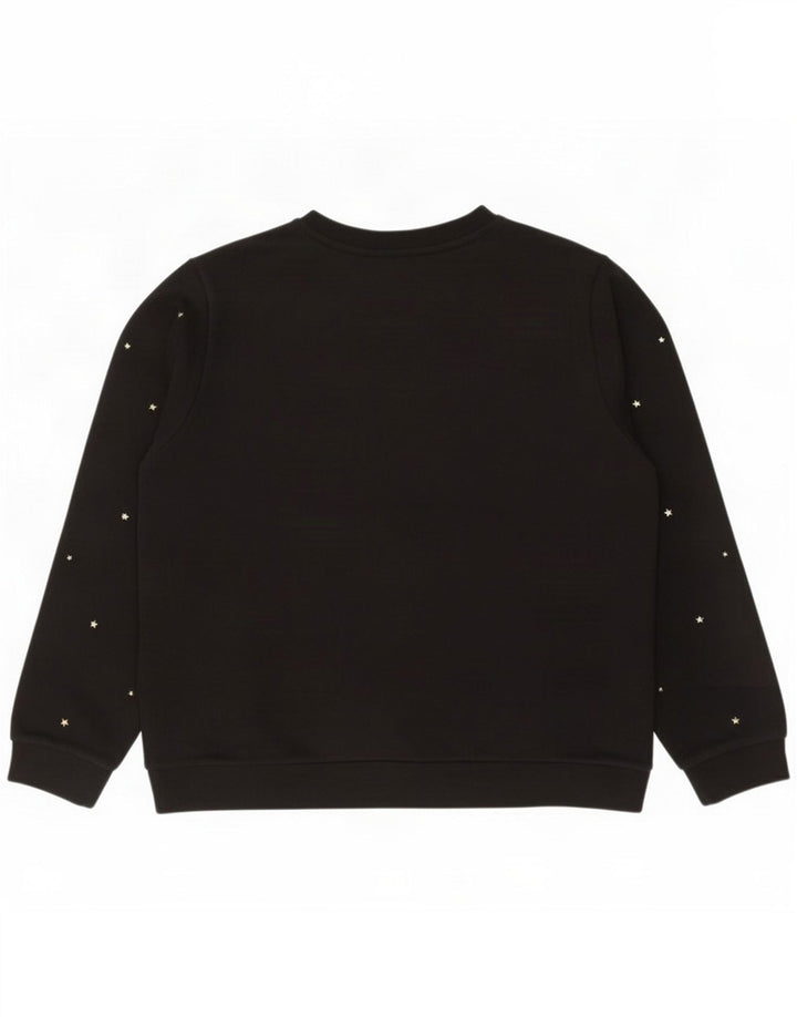Marks & Spencer Dame Sweatshirt Jumper UK 16 Large Black Spotted