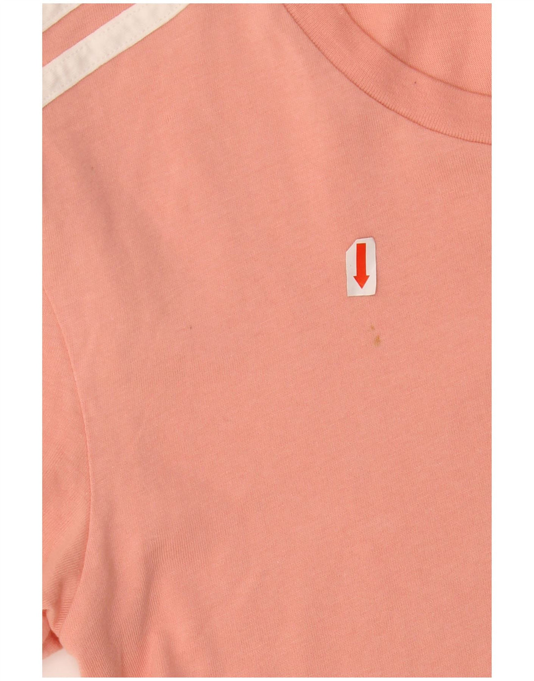 ADIDAS Dame Oversized Crop T-Shirt Top UK 6 XS Pink Bomuld