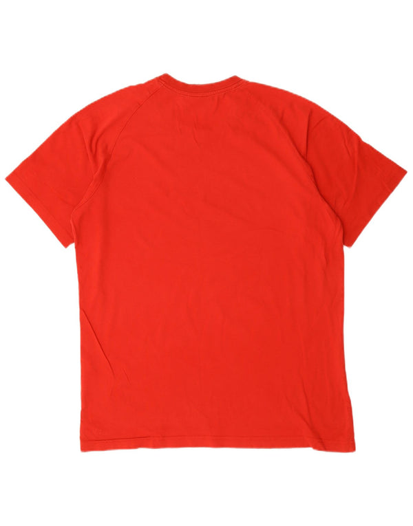 Adidas Herre grafisk T-shirt Top Medium Rød Bomuld