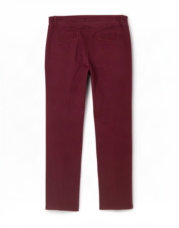 Marks & Spencer Klassiske Chinobukser til kvinder UK 16 Large W36 L30 Burgundy