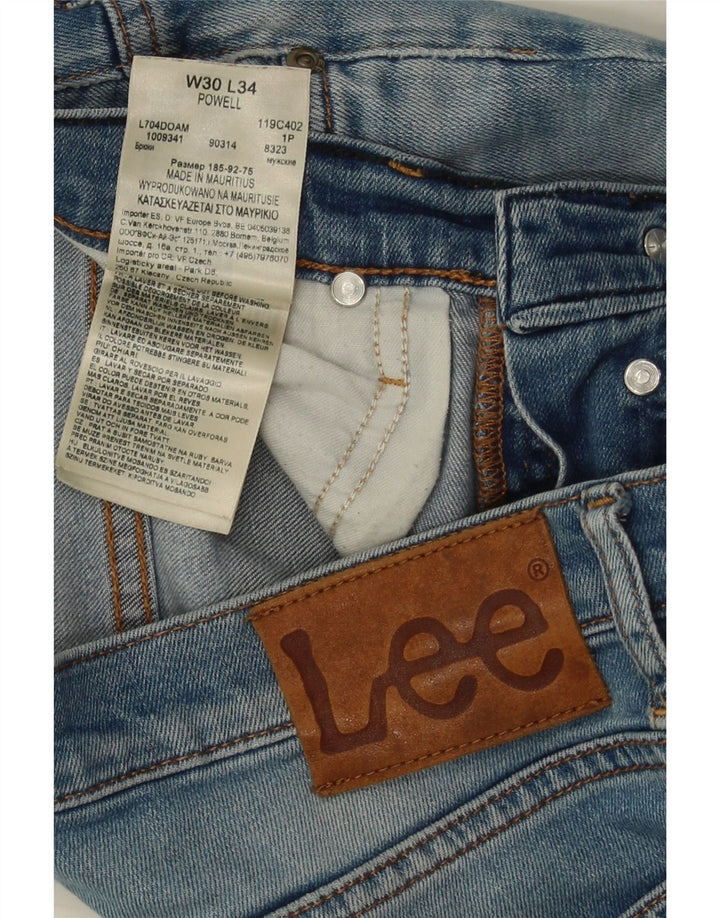 LEE Dame Powell Slim Jeans W30 L34 Blå Bomuld
