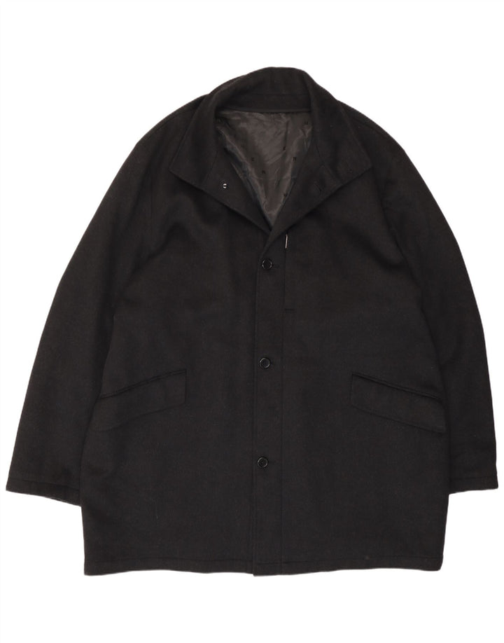 Pierre Cardin Herre Overfrakke IT 50 Stor Sort Uld