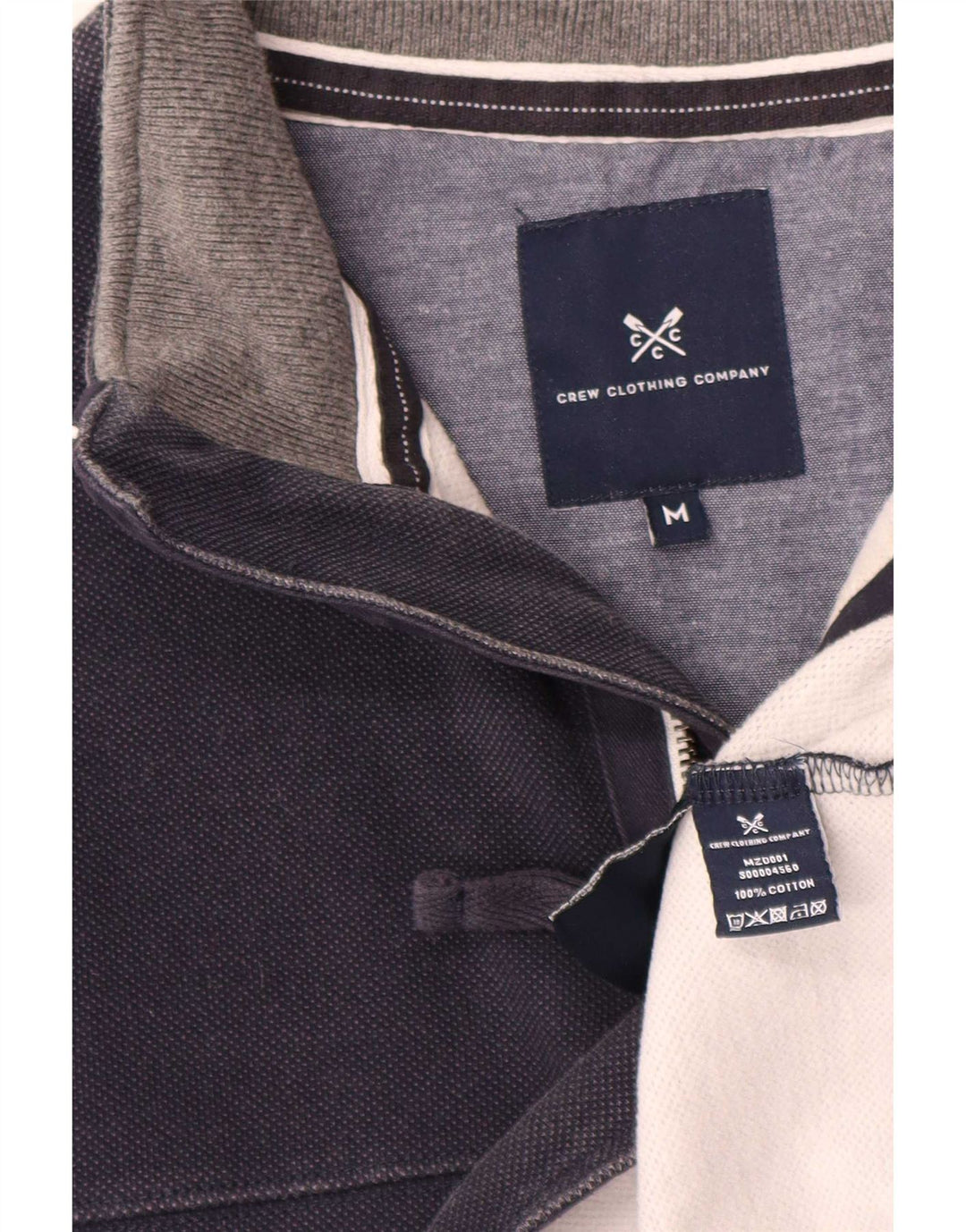 Besætningstøj Herre Zip Neck Sweatshirt Jumper Medium Navyblå Bomuld
