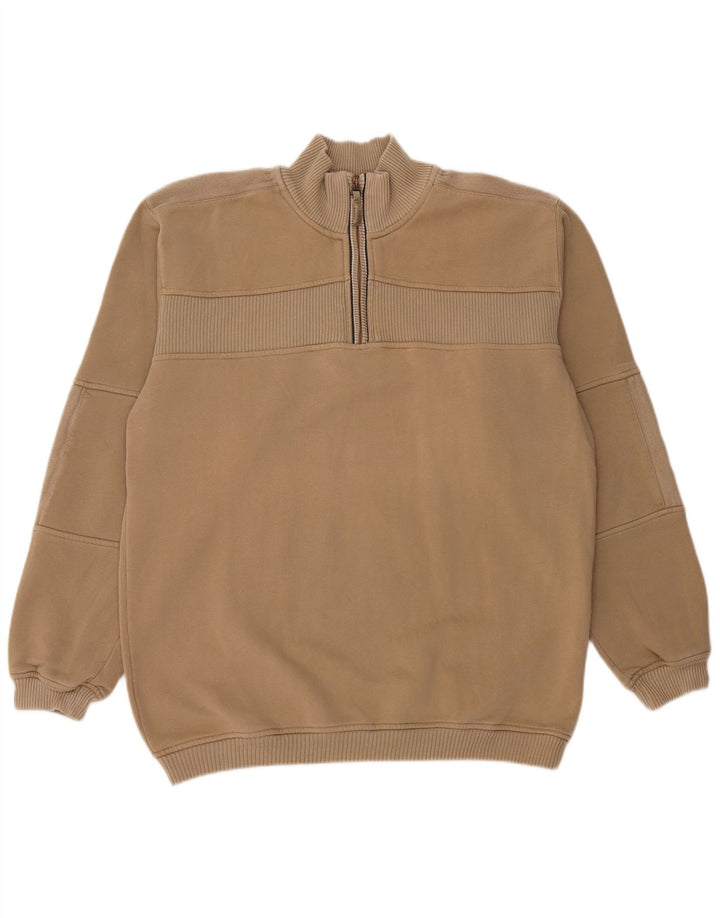 CHAMPION Sweatshirt med lynlås til mænd 2XL beige bomuld