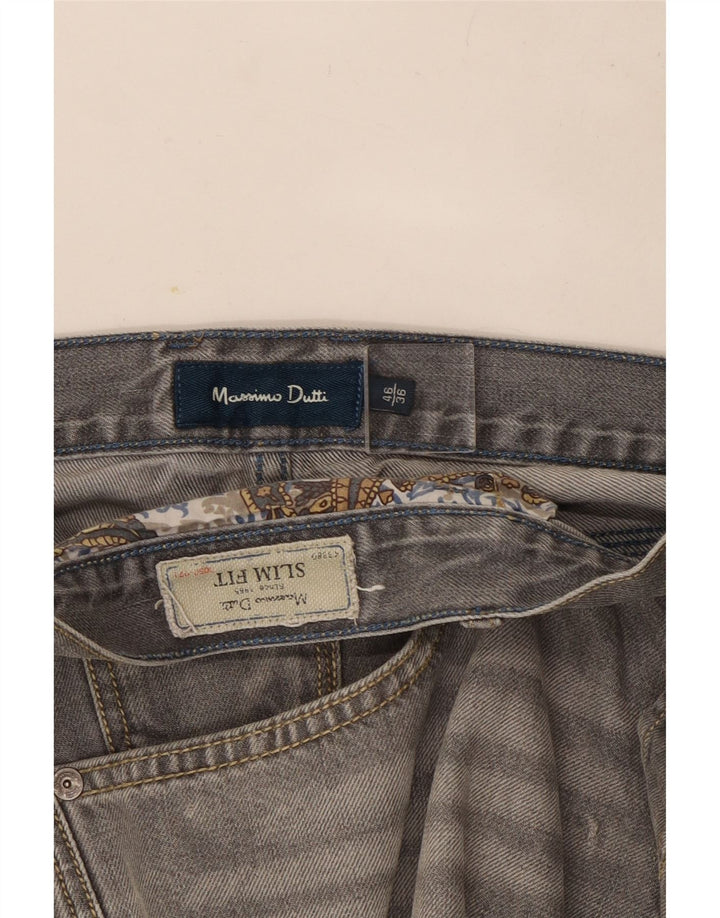 Massimo Dutti Herre Slim Jeans EU 46 XL W36 L28 Grå