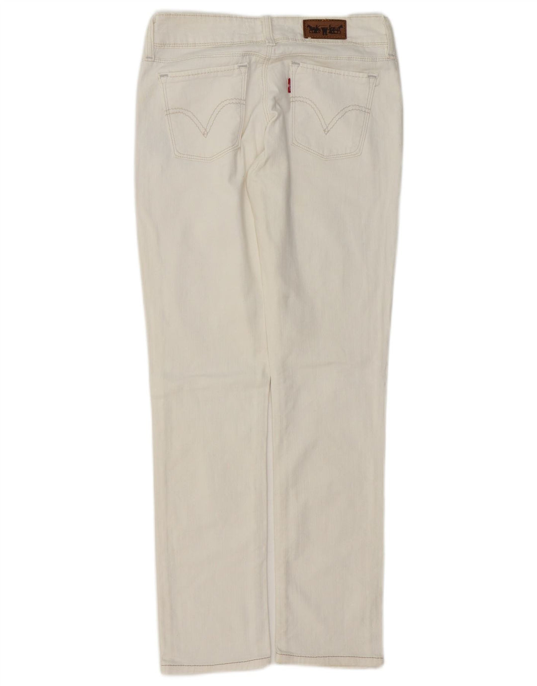 Levi's Dame 571 Slim Jeans W28 L30 Hvid Bomuld