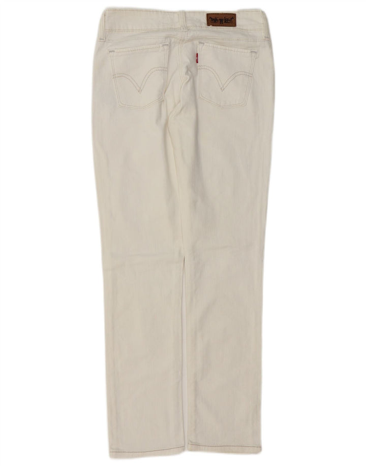 Levi's Dame 571 Slim Jeans W28 L30 Hvid Bomuld