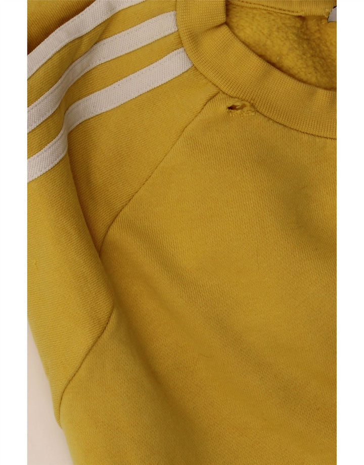 Adidas Herre Loose Fit Sweatshirt Jumper XS Gul Bomuld