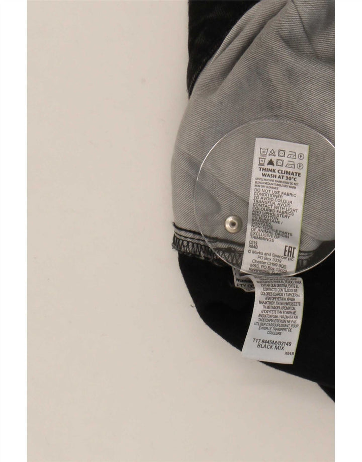 Marks & Spencer Herre Tapered Jeans W38 L33 Sort Bomuld