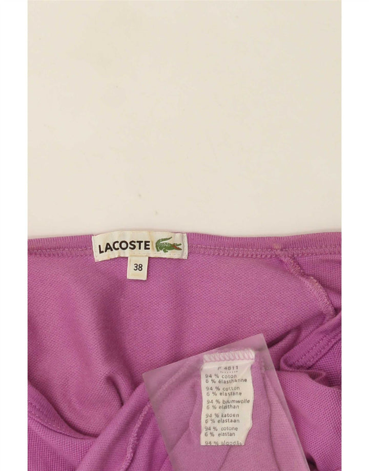 Lacoste T-shirt top til kvinder Størrelse 38 Medium Lilla Bomuld