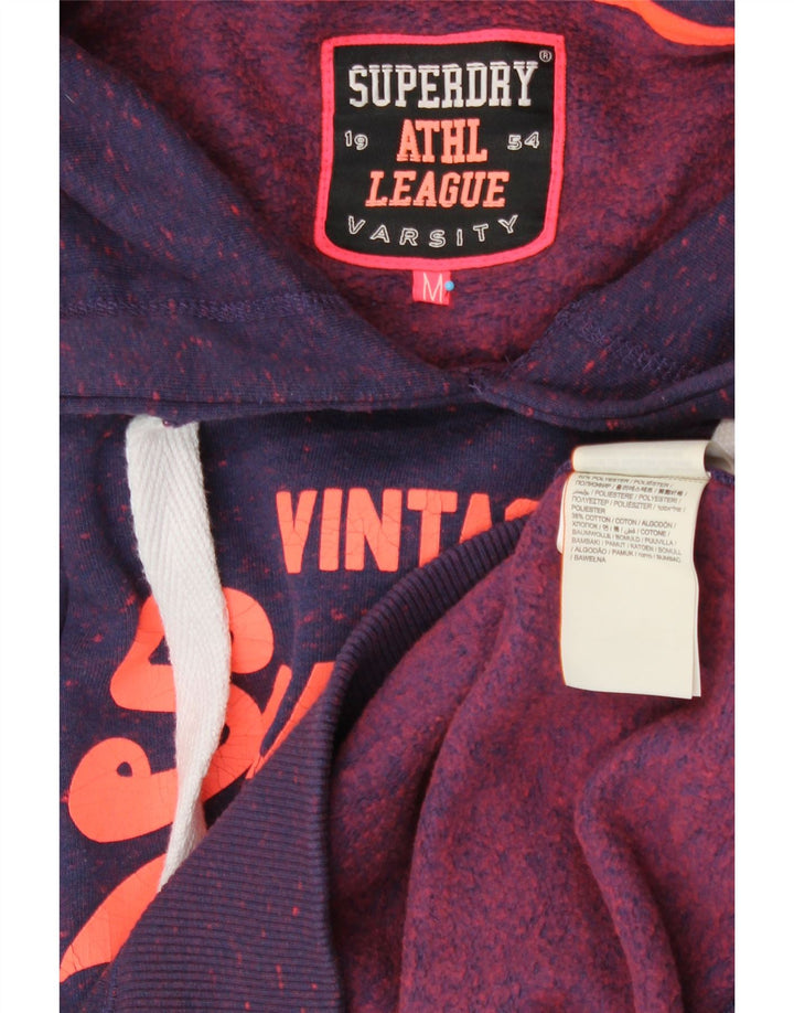 SUPERDRY Herre grafisk hættetrøje Jumper Medium Lilla Flecked Polyester