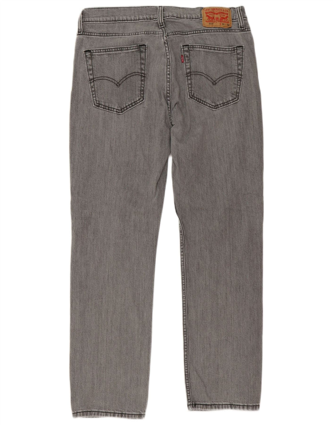Levi's Herre 514 Straight Jeans W34 L32 Grå Bomuld