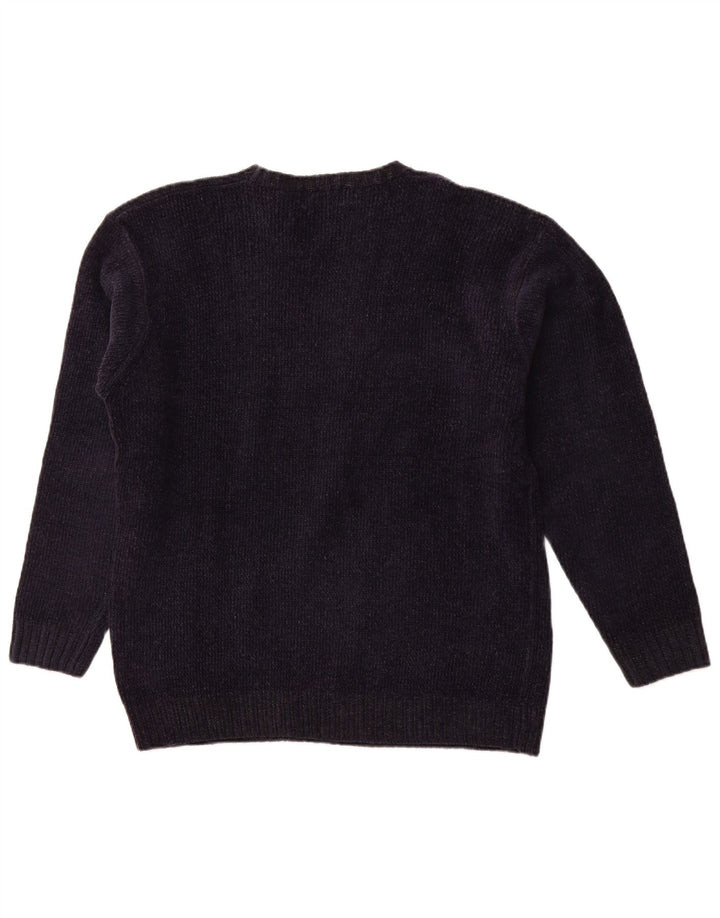 KAPPA Herre rund hals sweater stor marineblå akryl