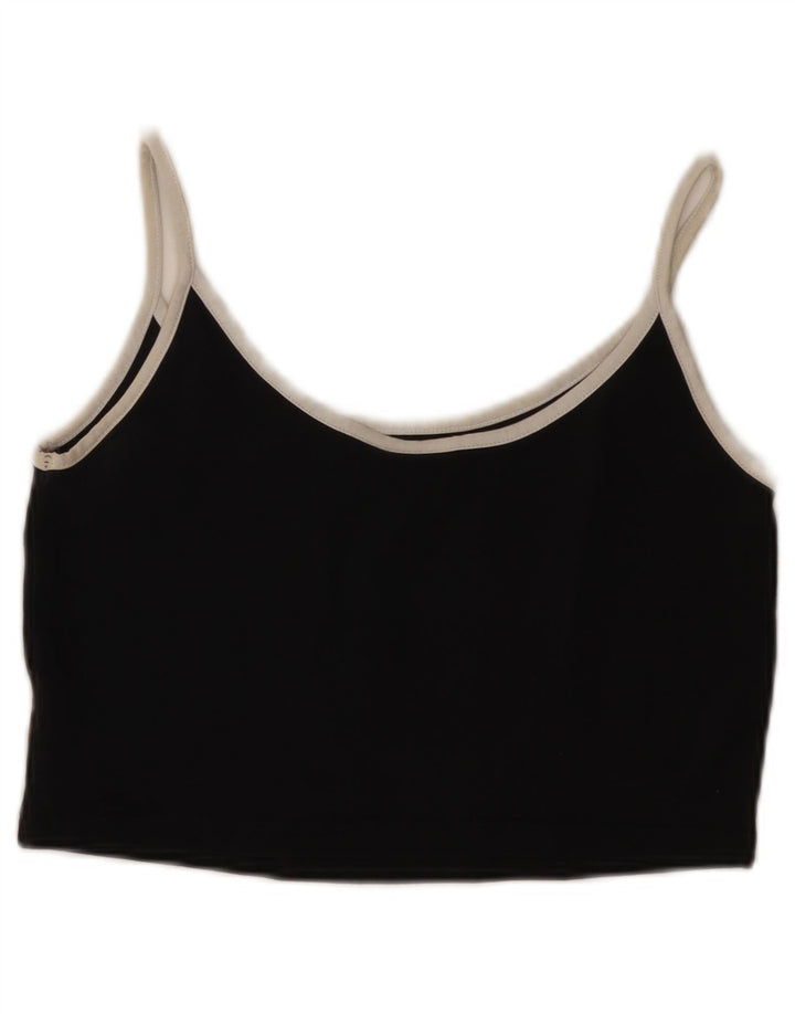 Adidas Dame Crop Cami Top UK 8 Small Black Bomuld