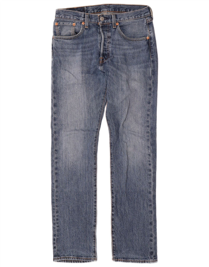 Levi's Herre 501 Straight Jeans W28 L30 Blå Bomuld