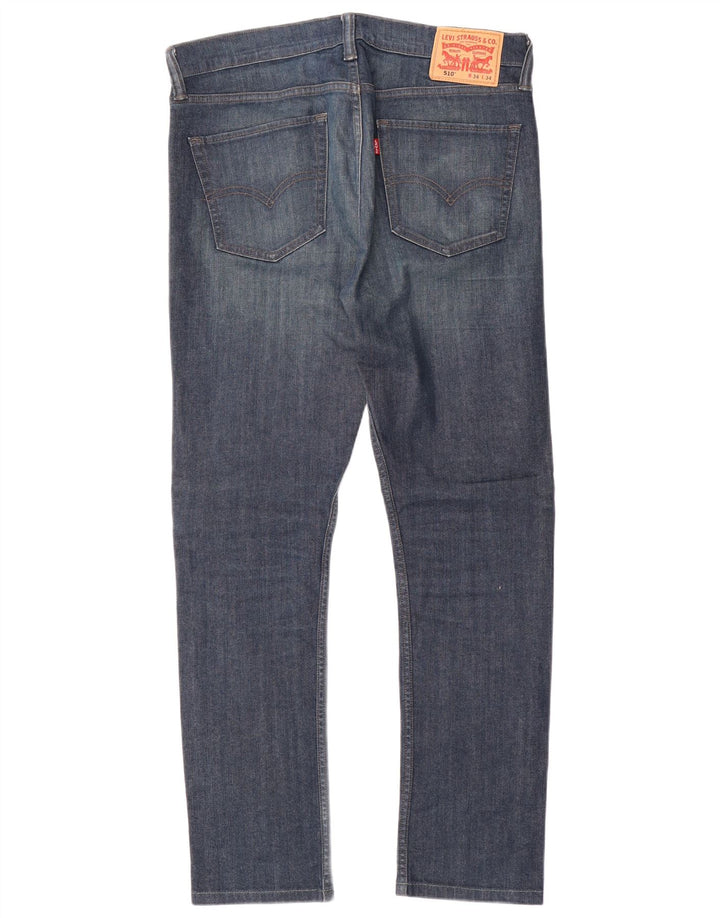 LEVI'S Herre 510 Skinny Jeans W34 L30 Blå Bomuld