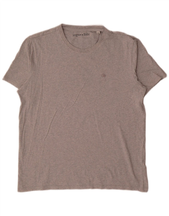 Scotch & Soda Herre T-Shirt Top XL Grå Flecked