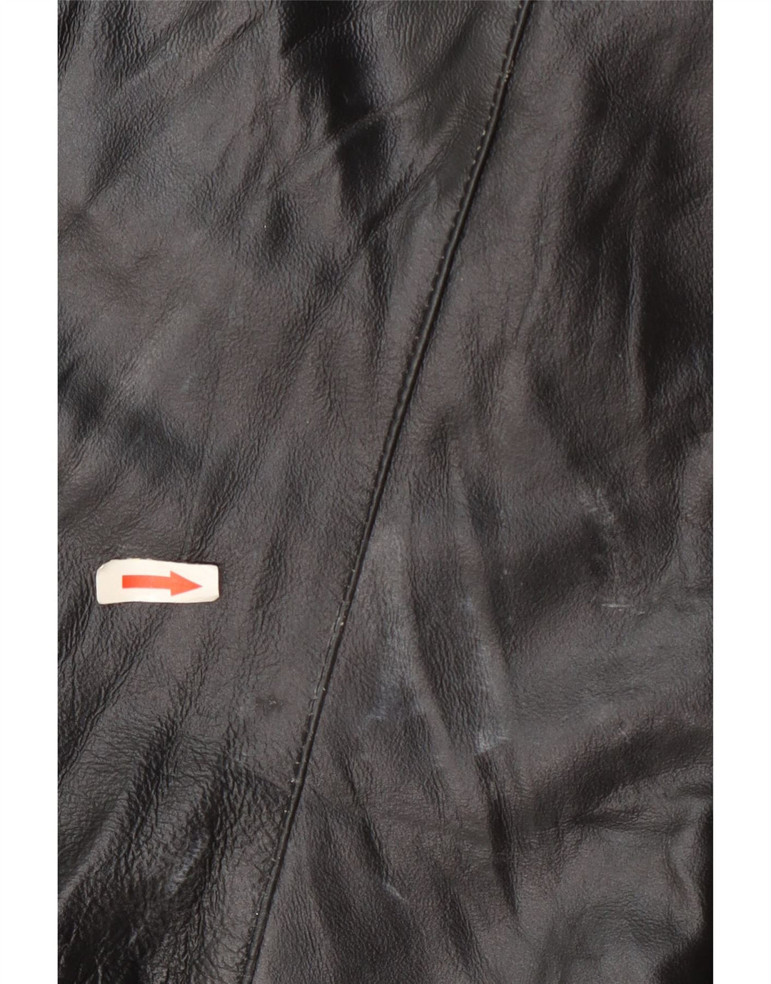 Vintage dame læderjakke IT 48 XL Sort Colourblock