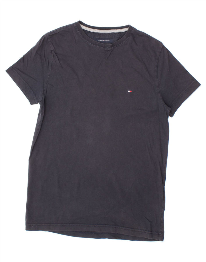 TOMMY HILFIGER Mens T-Shirt Top Small Navy Blue Cotton Vintage Tommy Hilfiger and Second-Hand Tommy Hilfiger from Messina Hembry 