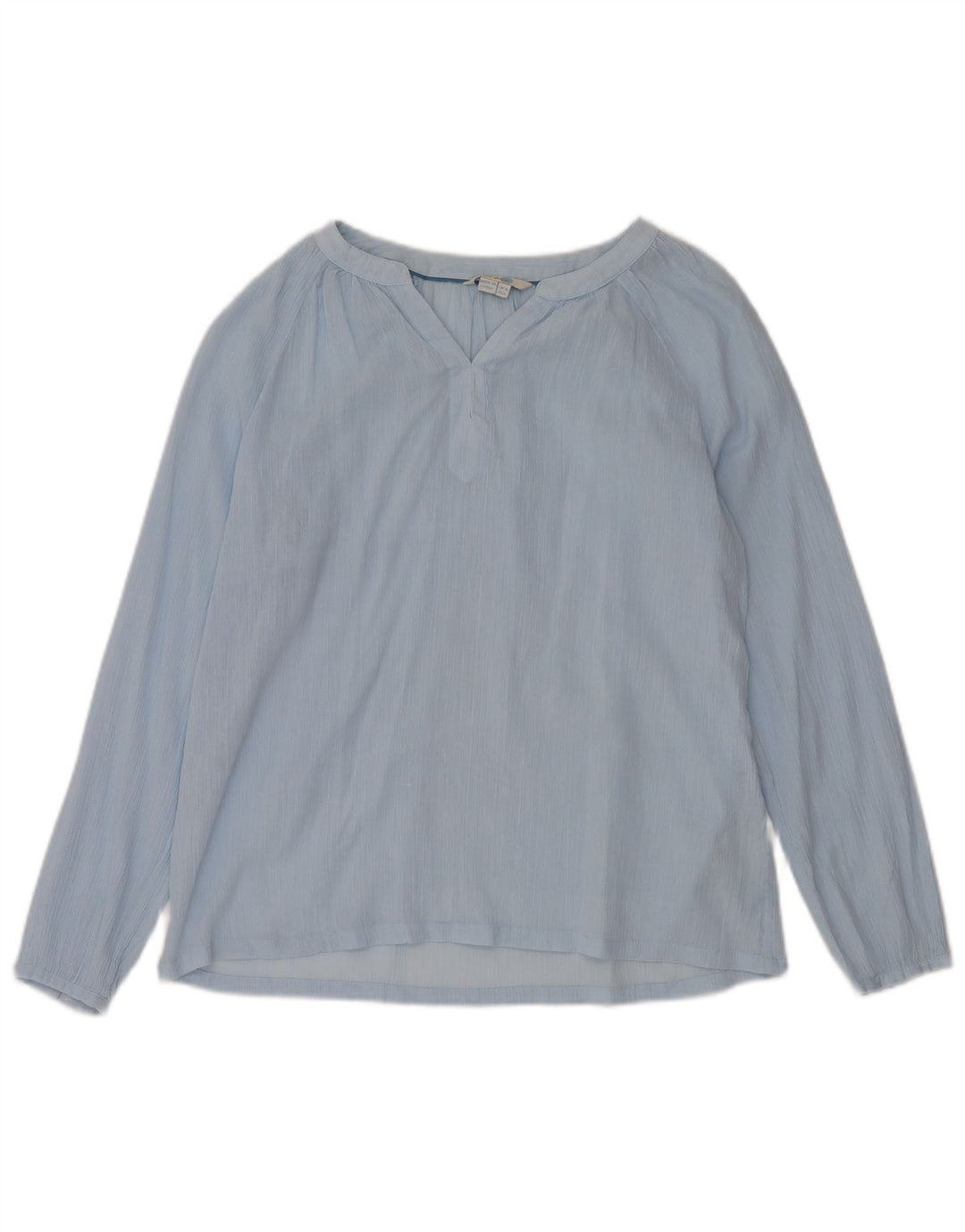BODEN Dame Oversized langærmet bluse Top UK 10 Lille blå bomuld