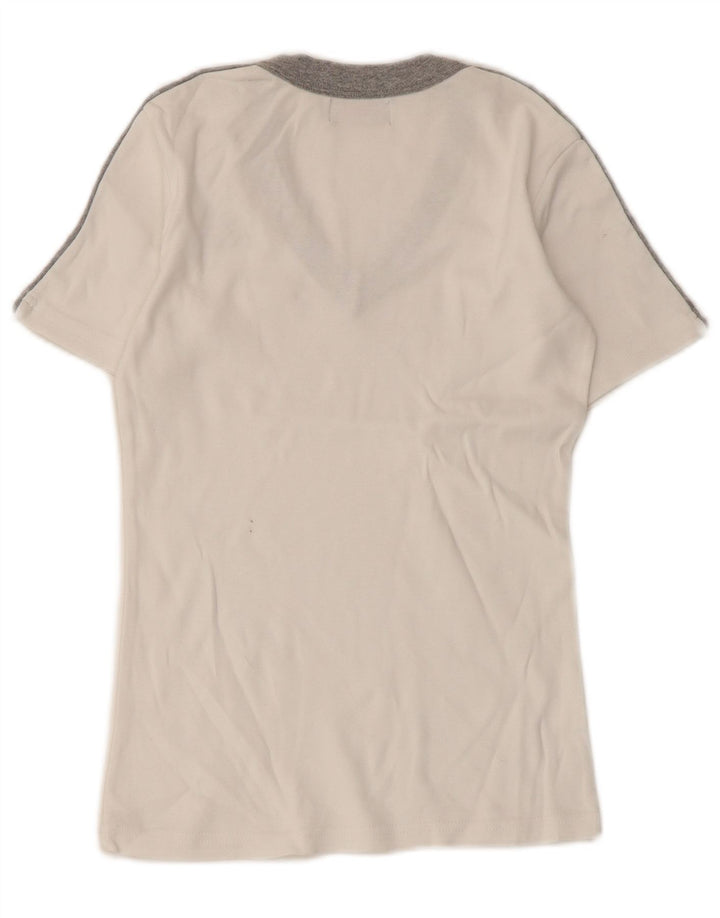Kappa Dame T-Shirt Top UK 8 Small White Colourblock