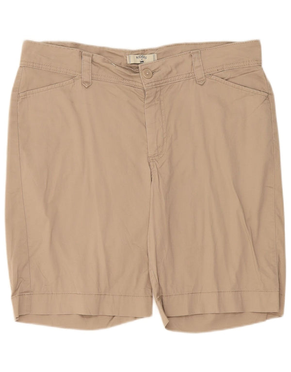 Lee Womens Riders Casual Shorts US 14 XL W36 Beige Bomuld