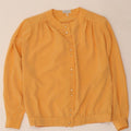 VINTAGE Womens Oversized Shirt Blouse IT 44 Medium Yellow Polyester Vintage Vintage and Second-Hand Vintage from Messina Hembry 