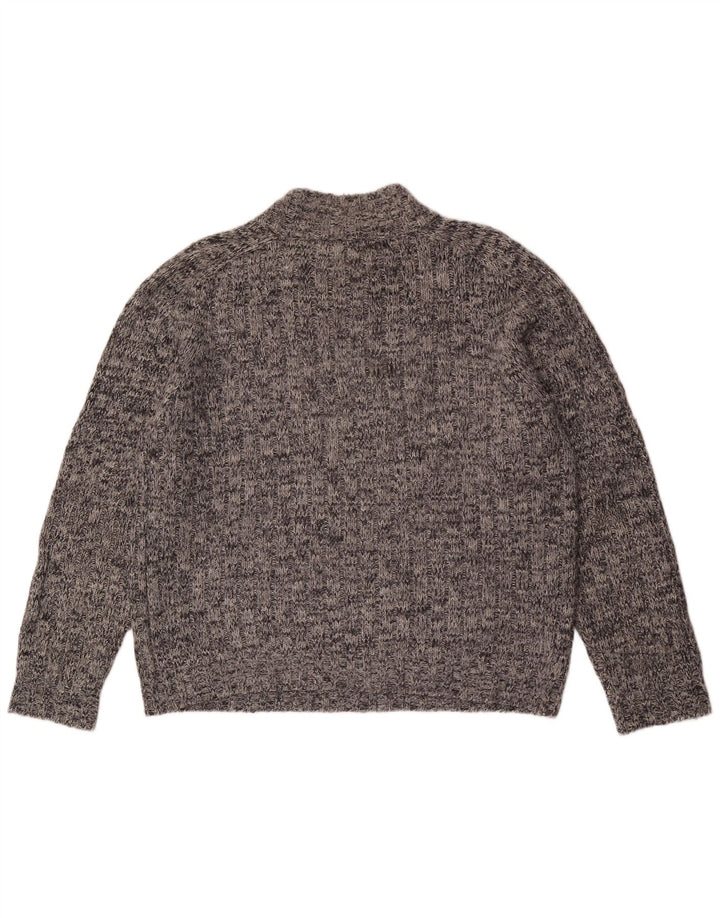 Marks & Spencer Dame sweater med lynlåshals DK 16 Stor grå flækket