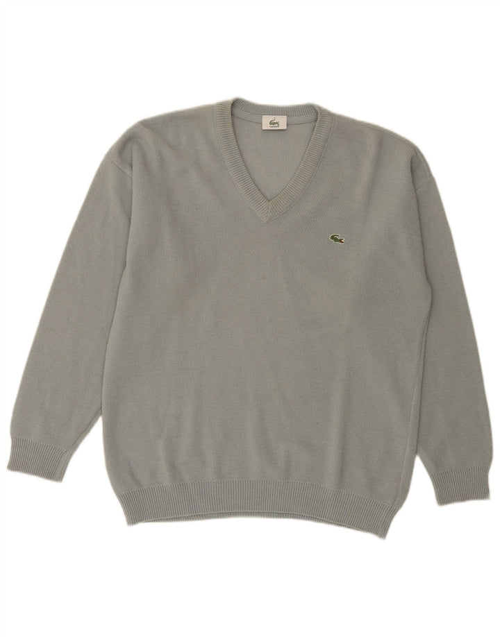 Lacoste Herre V-hals sweater str. 3 Lille grøn uld