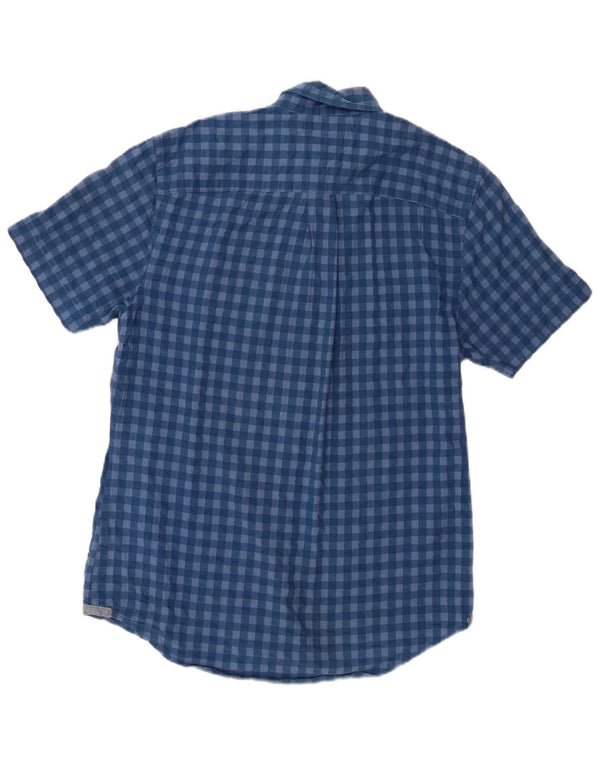 Tommy Hilfiger Kortærmet Herre Custom Fit skjorte Lille blå Gingham Bomuld