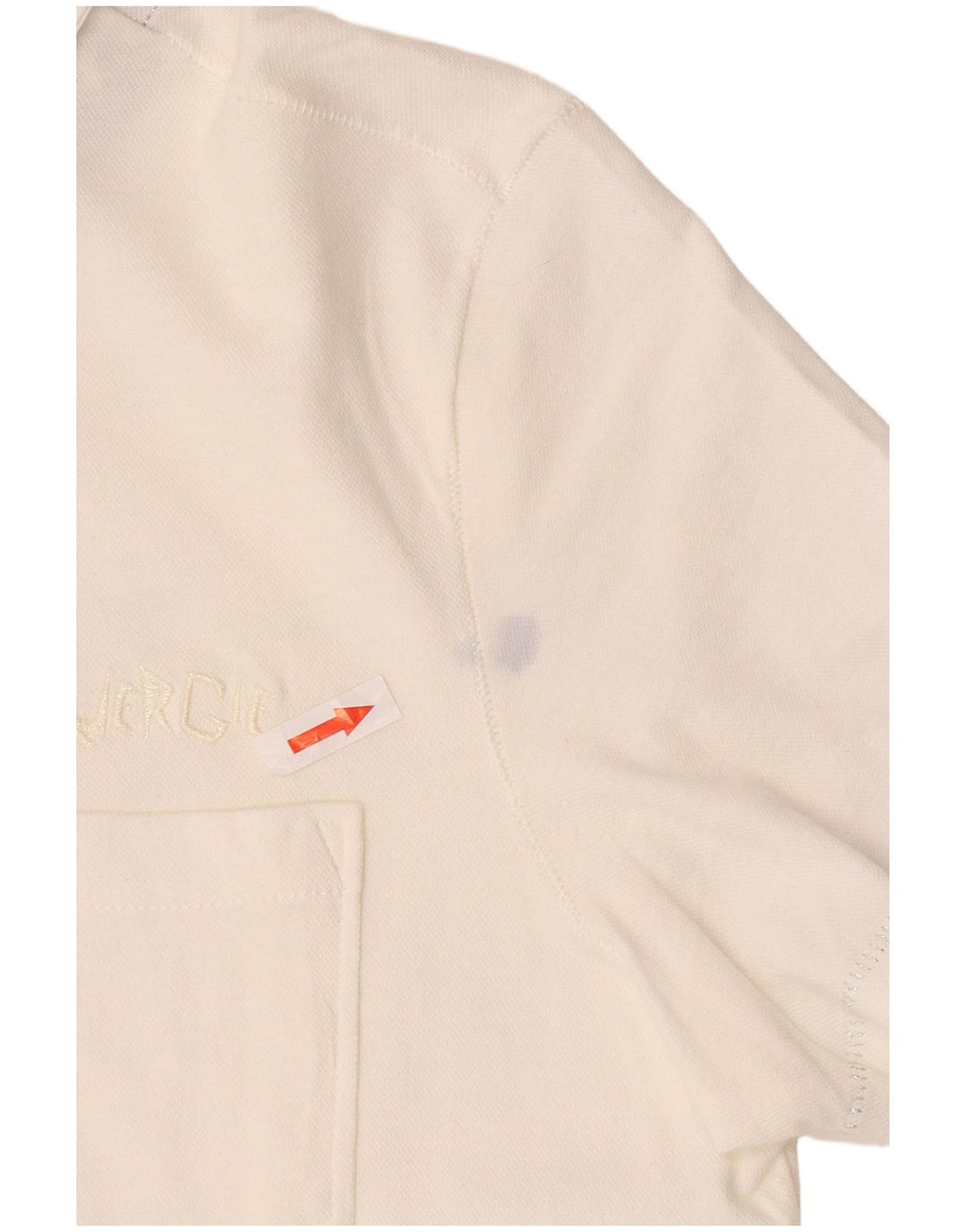 Energie Dame Polo Shirt UK 14 Stor Hvid Bomuld
